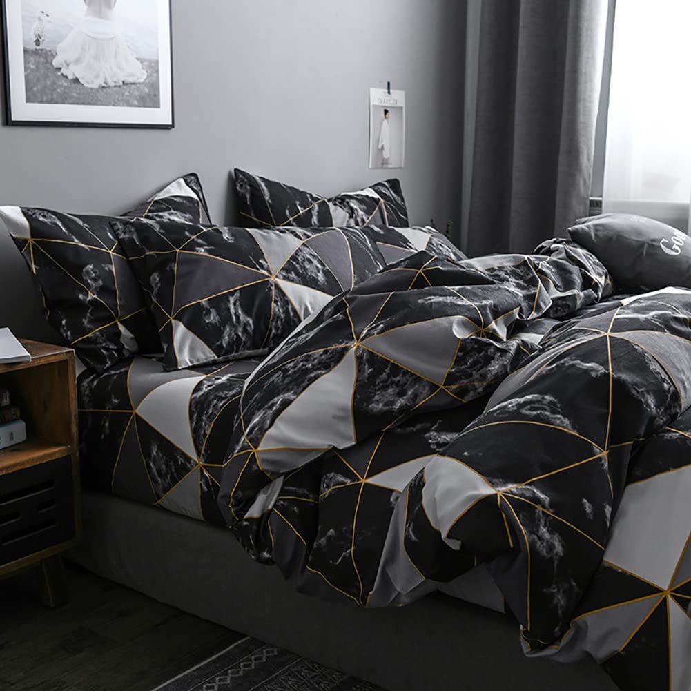 Omela Bohemian Bettwäsche Set Boho Style Bettbezug mit Reißverschluss Mikrofaser Indisches Muster Bettdeckenbezug und Kissenbezug 80x80 cm