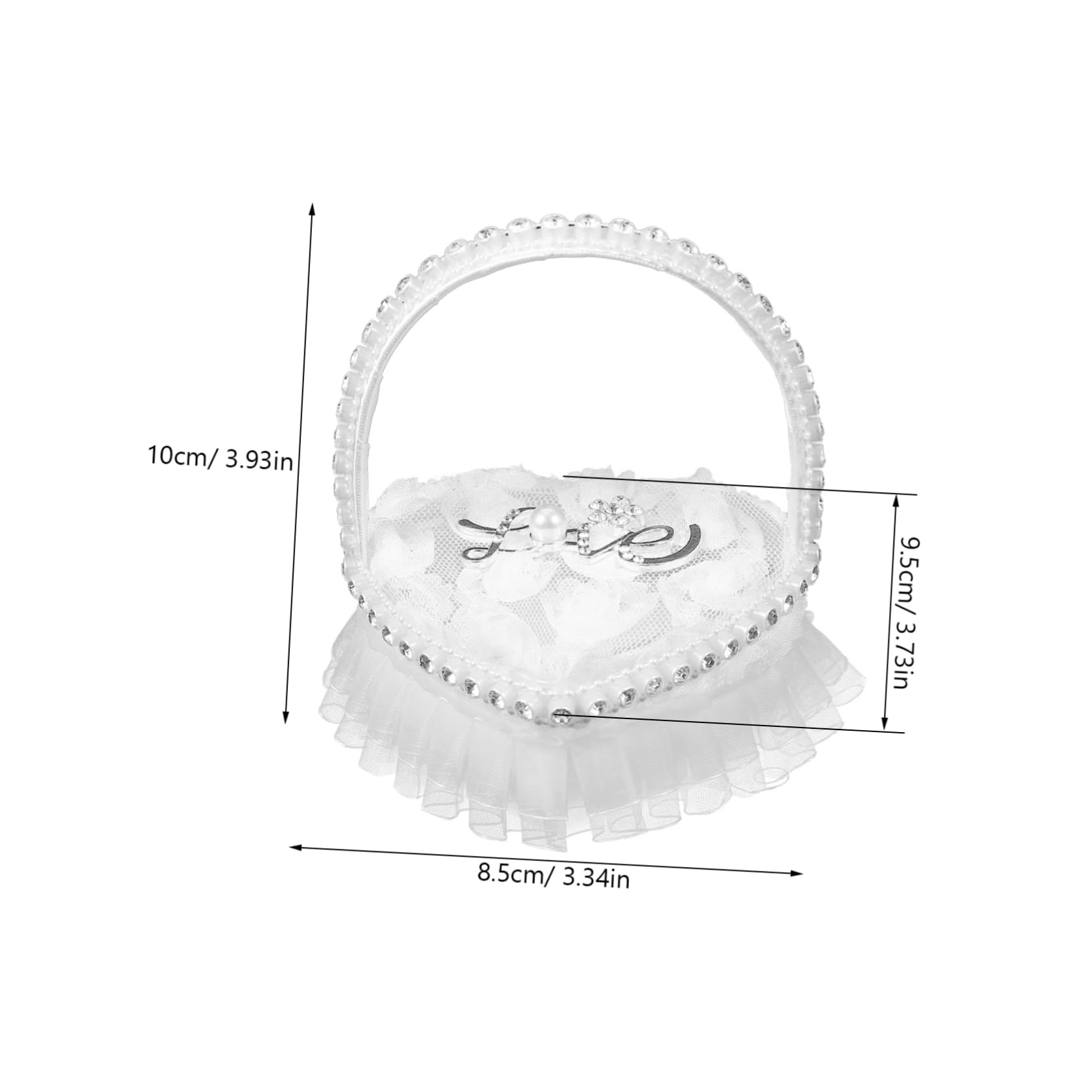 SOLUSTRE Lace Ring Holder Pillow Elegant Satin Bridal Ring Cushion for Weddings Engagements and Anniversaries Portable and Decoration for Your Special Day