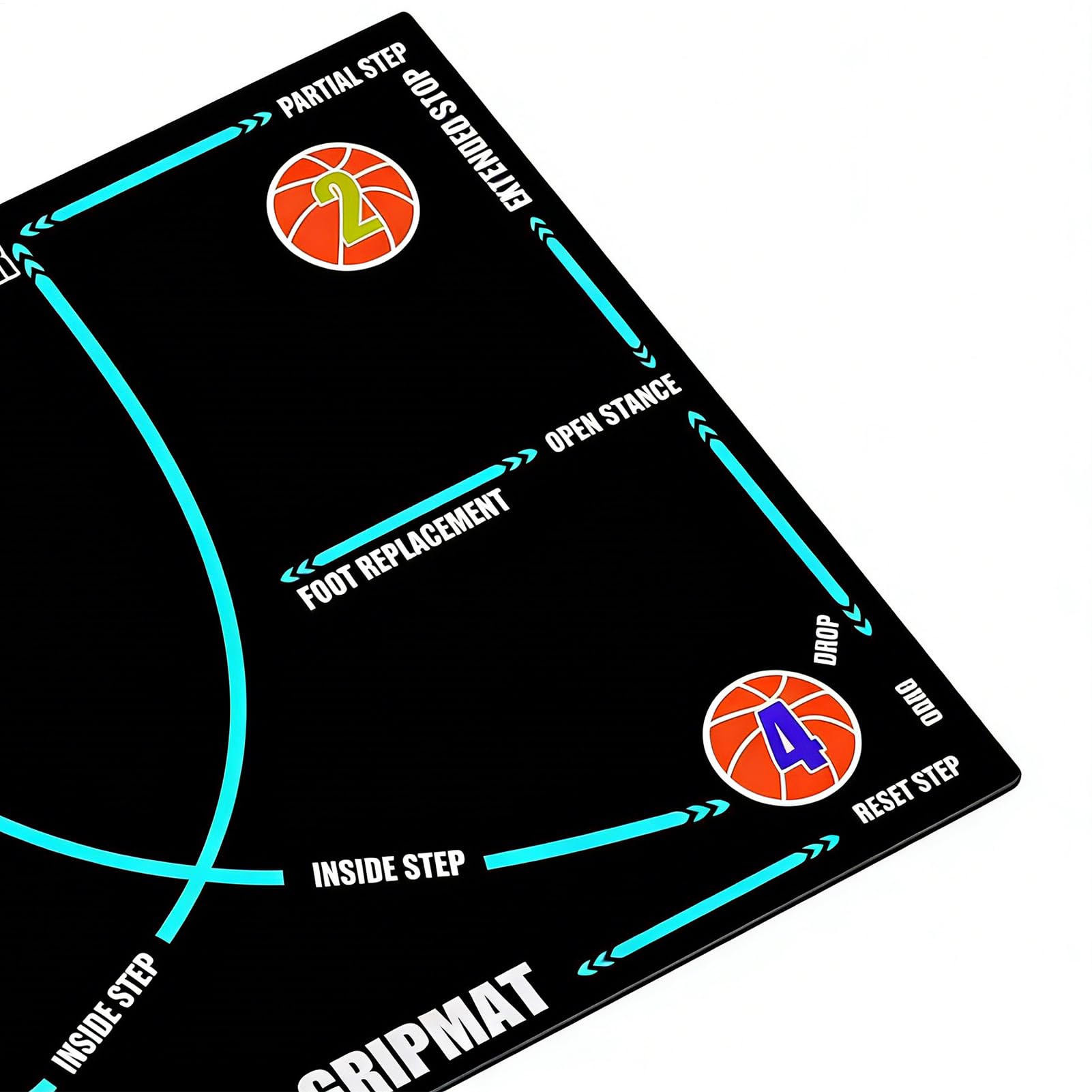 Tapete de entrenamiento de baloncesto para niños, suministros de práctica deportiva, tapete de control de pelota de baloncesto, para niños, adultos, jugadores, entrenadores, profesores de educación
