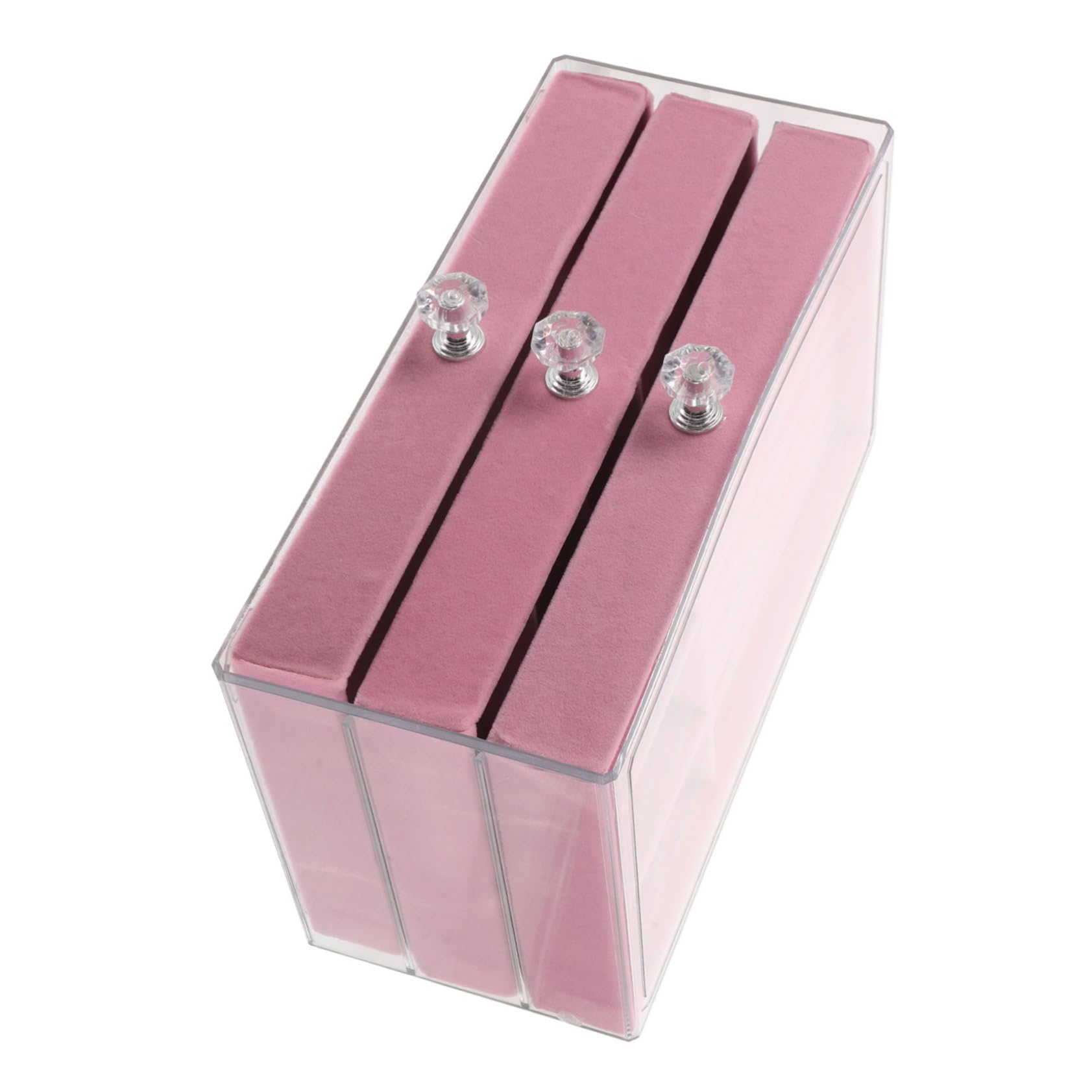 Boîte Bijoux Velours Rose : le cadeau idéal pour Femme avec Tiroirs pour Boucles d'Oreilles