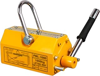 Steel Lifting Magnet, Magnetic Lifter with Handle, Permanent Magnetic Lifter Heavy Duty, for Bridge Building, Machinery Lifting (400kg/880lbs)