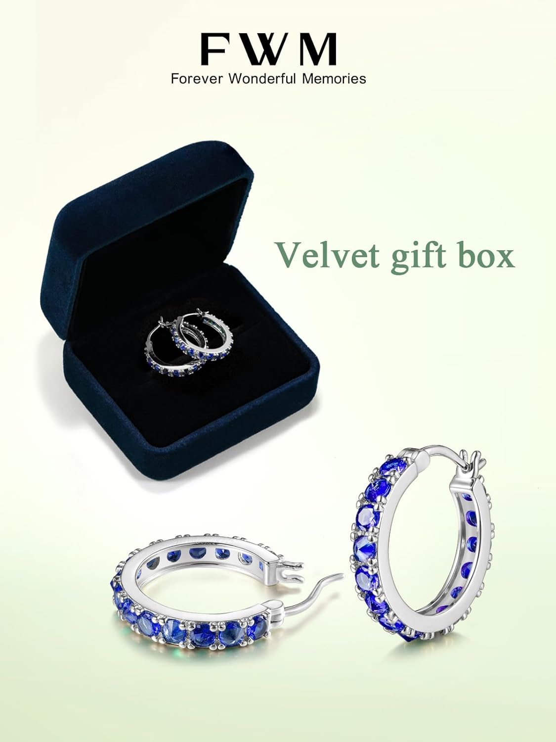 Moissanite/Sapphire/Ruby/Emerald Novelty Setting Earrings 20mm Small Chunky Hoops for Women, Solid 925 Sterling Silver with Gold Plated, Hypoallergenic Huggie Earrings, Anniversary Birthday Valentines Jewelry - Image 8