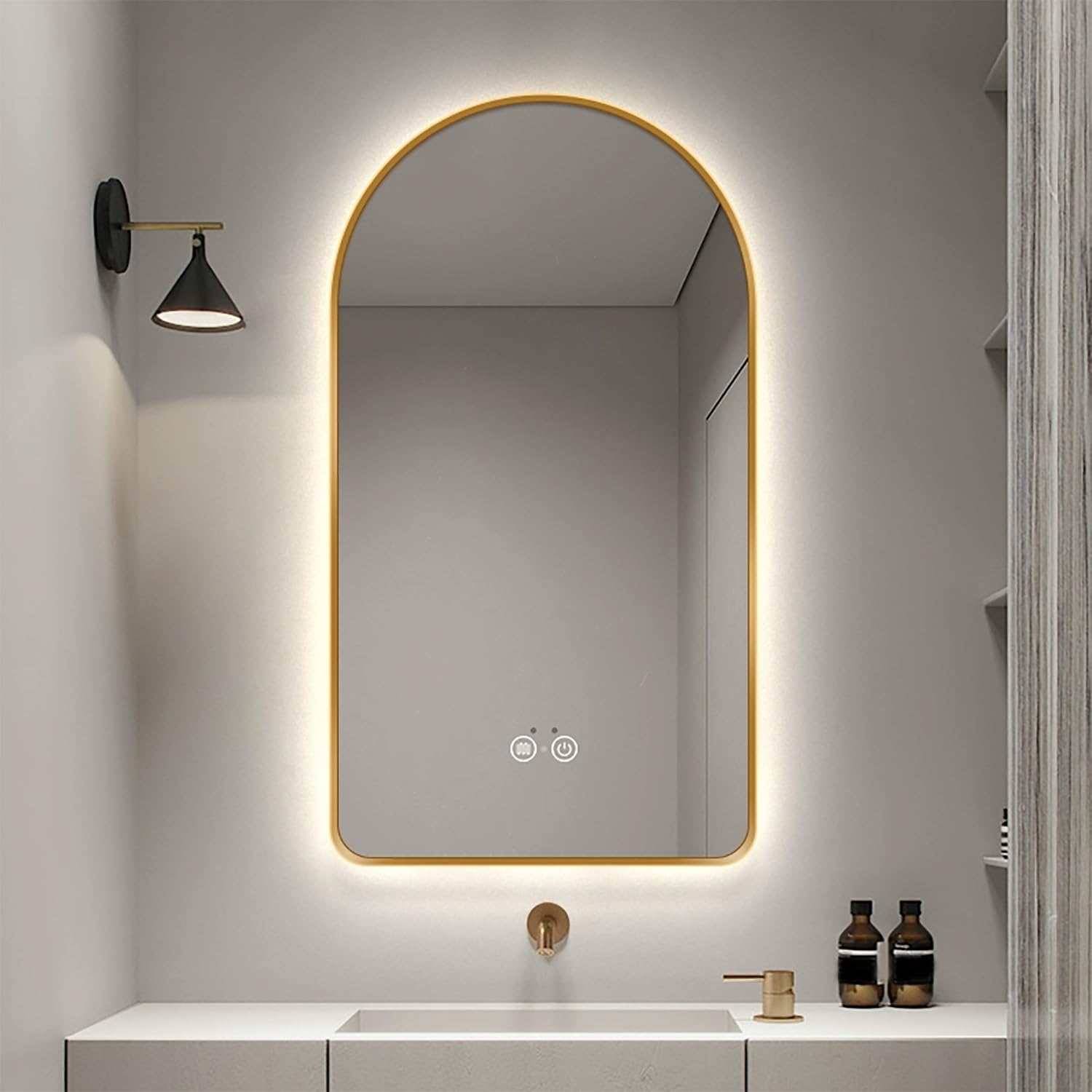 FGXHHS Anti-Fog with Dimmable Backlight and Touch Control for Vanity