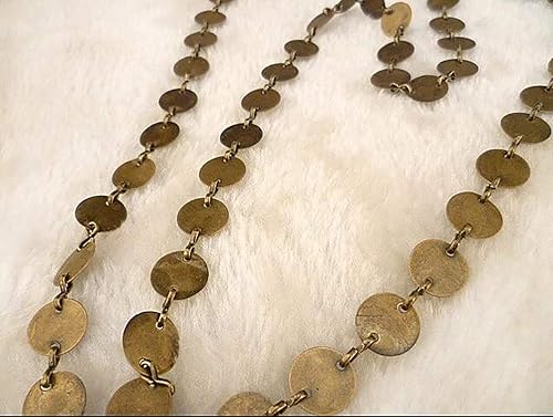 Miniatura 4 de Chargances Diadema de cadena de disco dorada para mujer, accesorios para el cabello, vestido bohemio para la cabeza, tocado para la frente, para