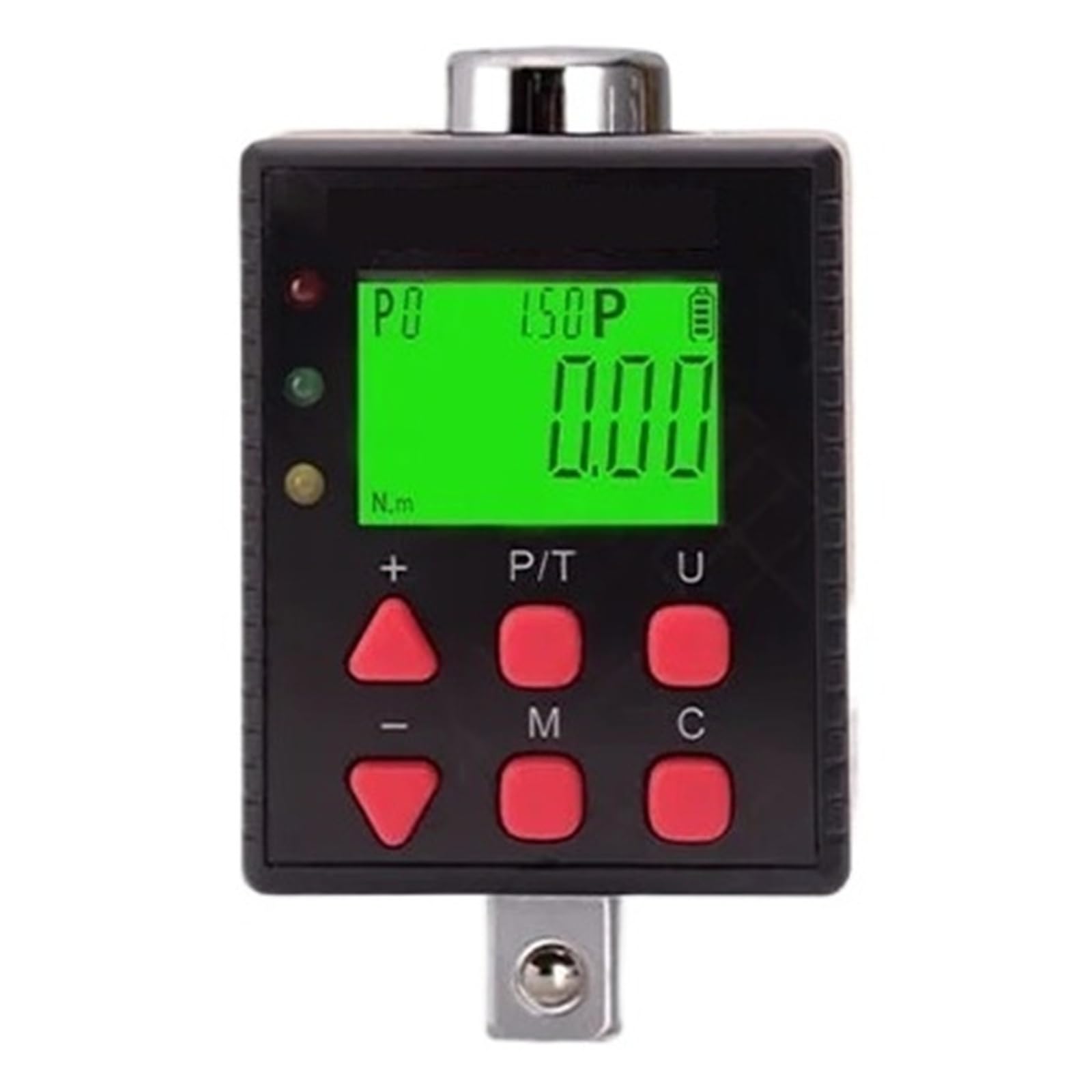 Jckjwl Black Red Digital Torque Wrench Adapter, Adjustable Converter Meter Calibrate Digital & Analog Torque Wrench Multiple Unit Switching(Torque0.6-60N.m)