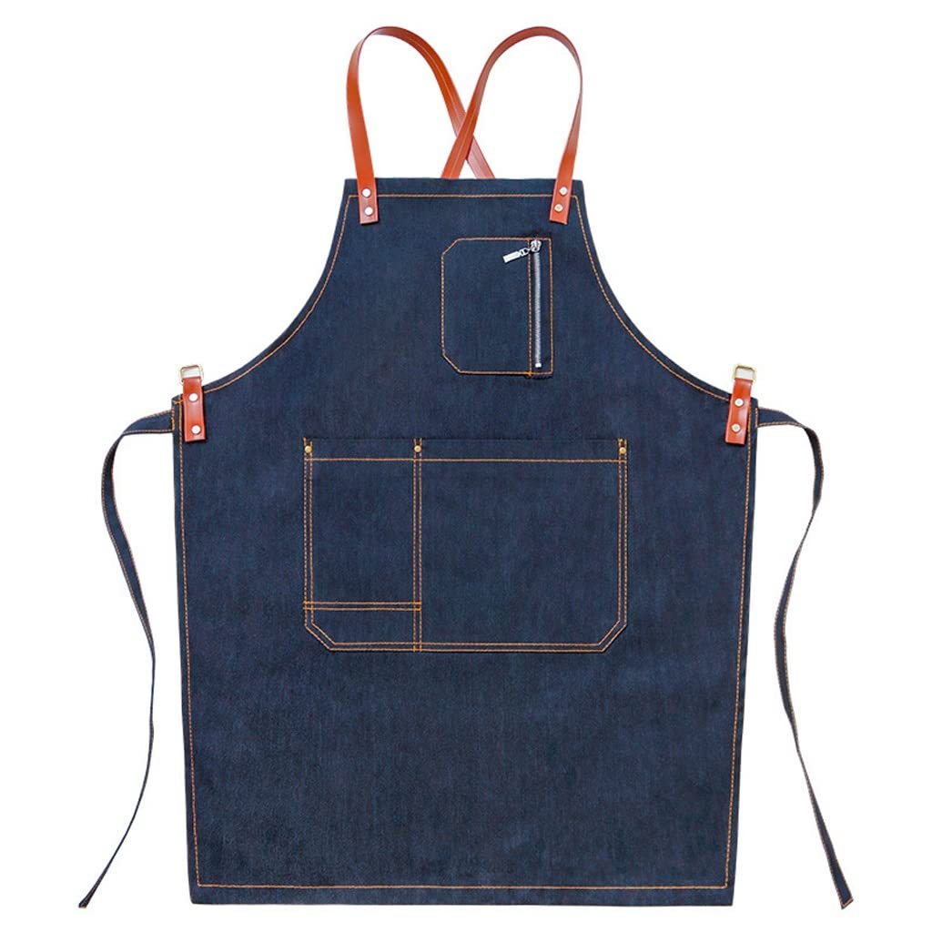 Tablier de travail noir réglable pour cuisine et jardinage