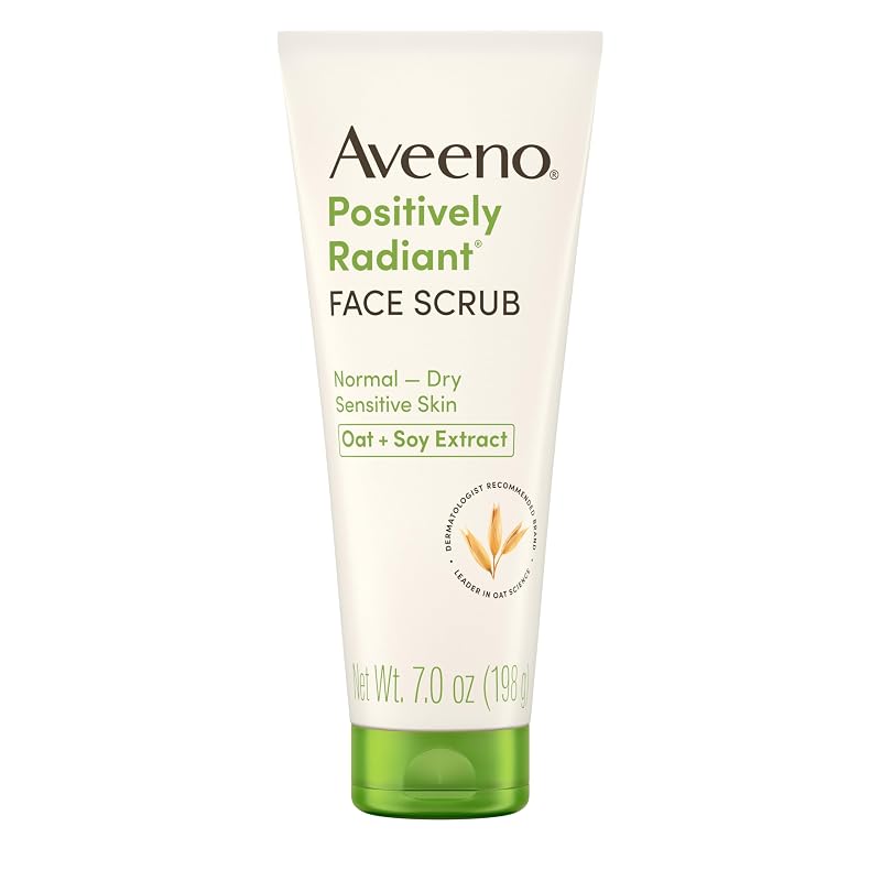 Aveeno Positively Radiant Esfoliante Facial com Extrato de Soja, 198 g