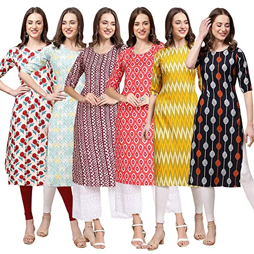 Image of Pinkmint Women's Crepe Floral Regular Kurta