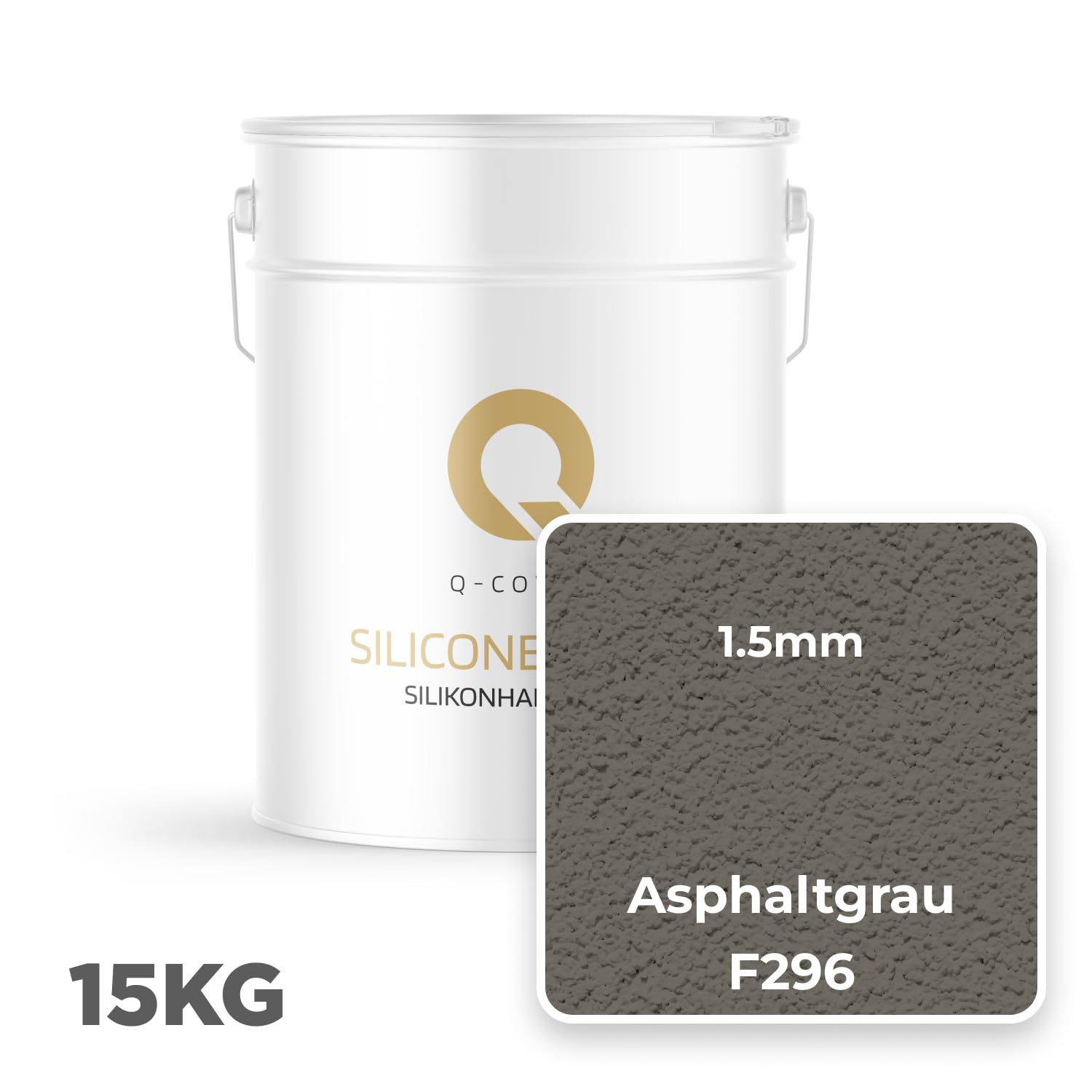 Intonaco In Resina Siliconica Grigio Scuro Caldo F296 15kg 1,5mm