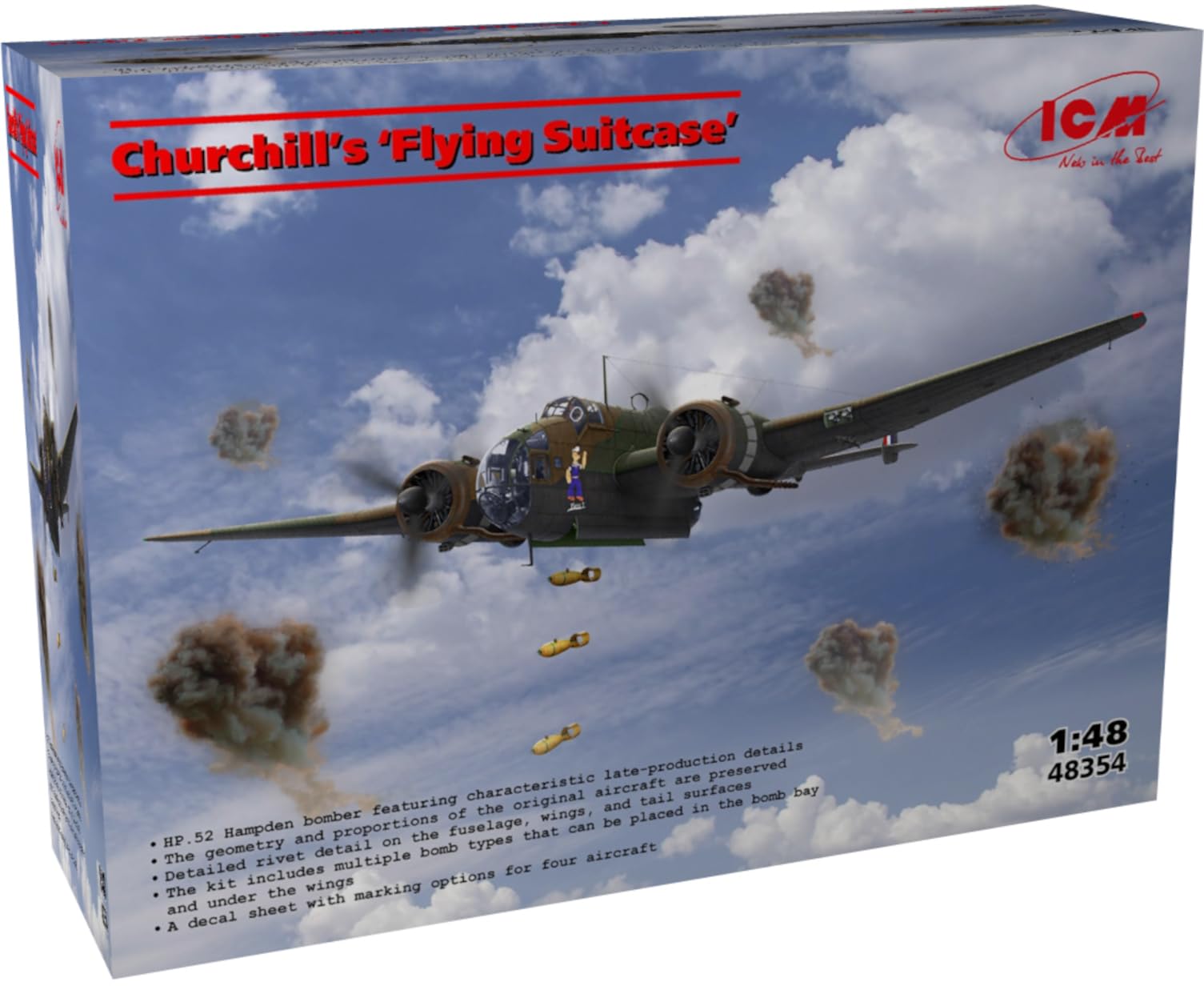 ICM 48354 HP.52 Handly Page Hampden Churchill’s “Flying Suitcase” 1:48 Model Kit