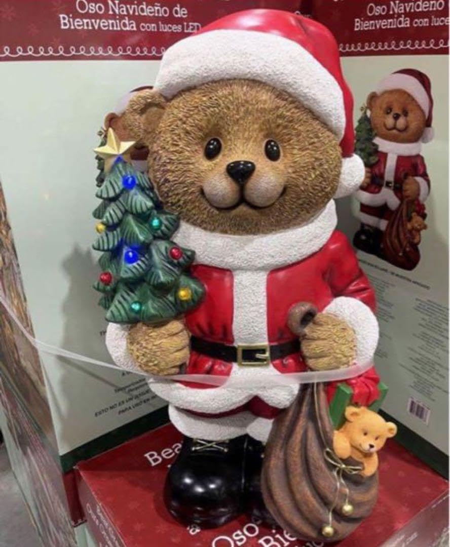 クリスマス テディベア ビンテージラグマット マルチカバー タペストリー クリスマス テディベア ビンテージラグマット マルチカバー