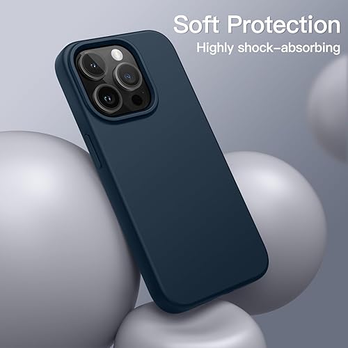 Miniatura 10 de JETech Funda de silicona para iPhone 14 Pro de 6.1 pulgadas, suave al tacto, funda protectora de cuerpo completo, a prueba de golpes con forro de