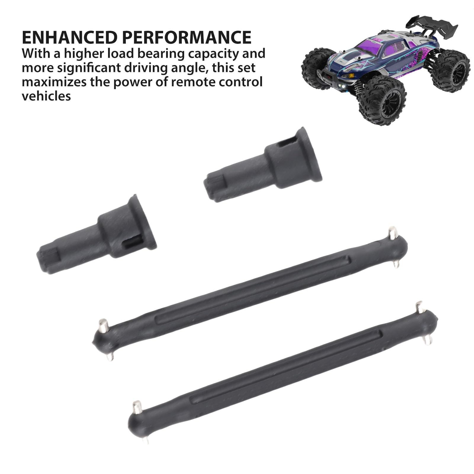 Nurnesy Kit d'arbres d'entraînement CVD arrière Dogbone - Construction en acier efficace pour voiture RC SCY16101 16102 16103 16201 1/16