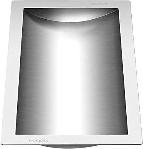 Miniatura 1 de Bandeja desplegable para ventanilla de efectivo, bandeja de acero inoxidable de 12 x 10 pulgadas para ventanas de caja registradora, 16 pulgadas de