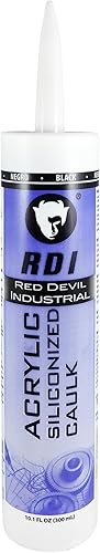 Red Devil 08466I RD Pro Sellador acrílico siliconizado de grado de construcción, 10.1 onzas, negro