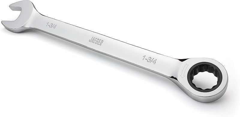 Chave combinada com catraca Jaeger 1-3/4 pol. (4,45 cm), 120 dentes, aço cromo-vanádio SAE