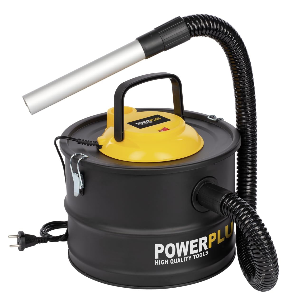POWER plus Odkurzacz do popiołu, odkurzacz do pieca, kominka 1000 W, 15 litrów, czarny, 0