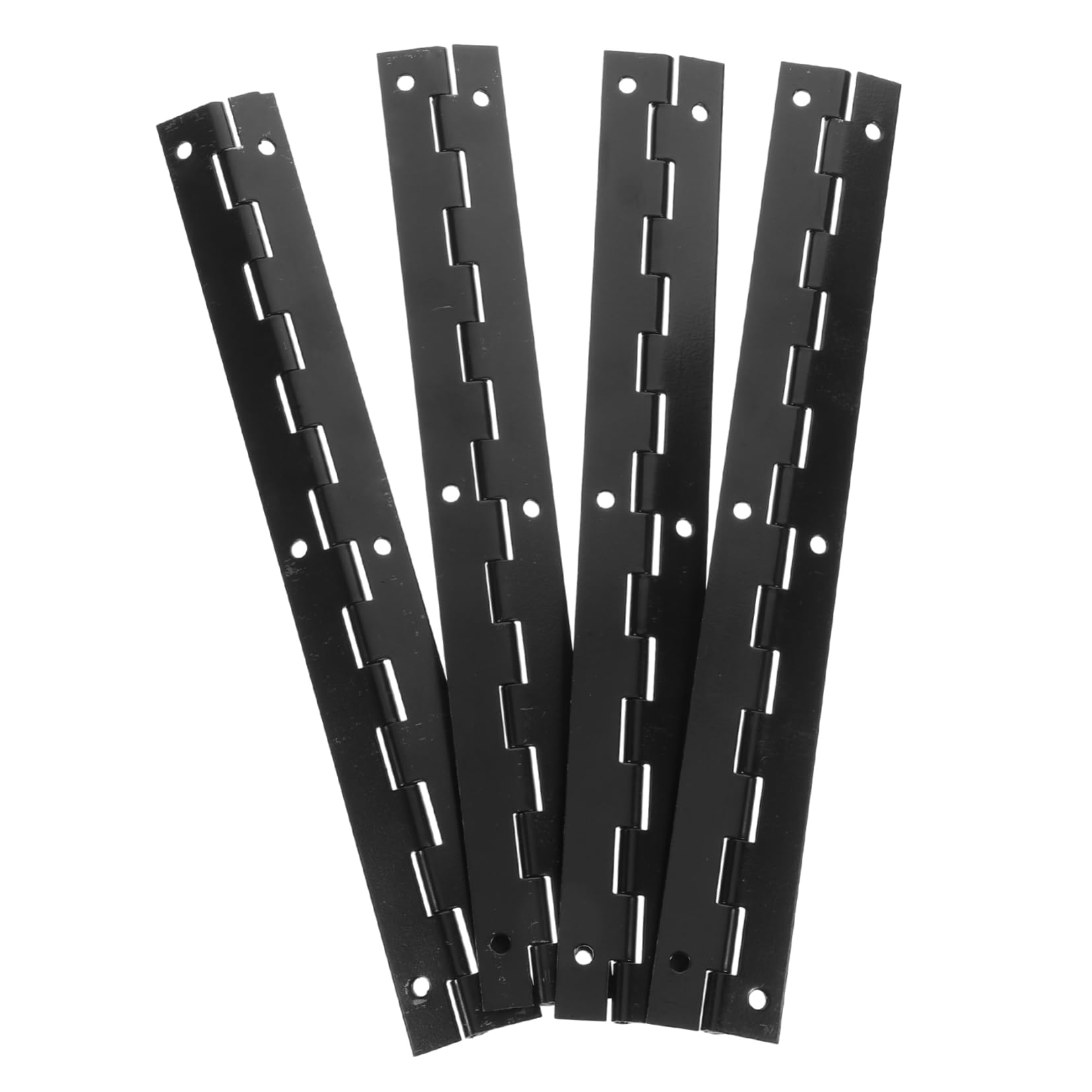 FUNOMOCYA 4pcs Box Piano Hinge Metal Hinges for Crafts Metal Hinges for Wooden Case Jewelry Case Metal Hinge Hinges Metal Small Hinges Long Hinges Wooden Case Hinges Iron Black