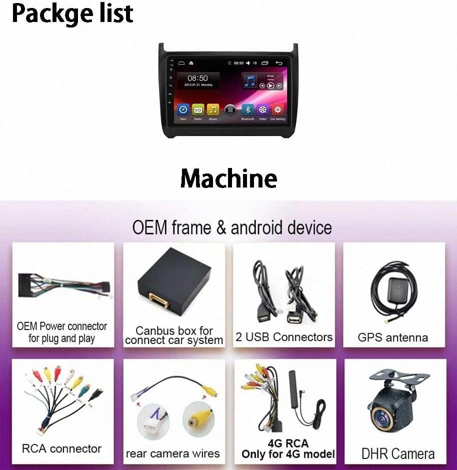 Autoradio Android 15 pour Polo avec un grand écran tactile 9 pouces - 7