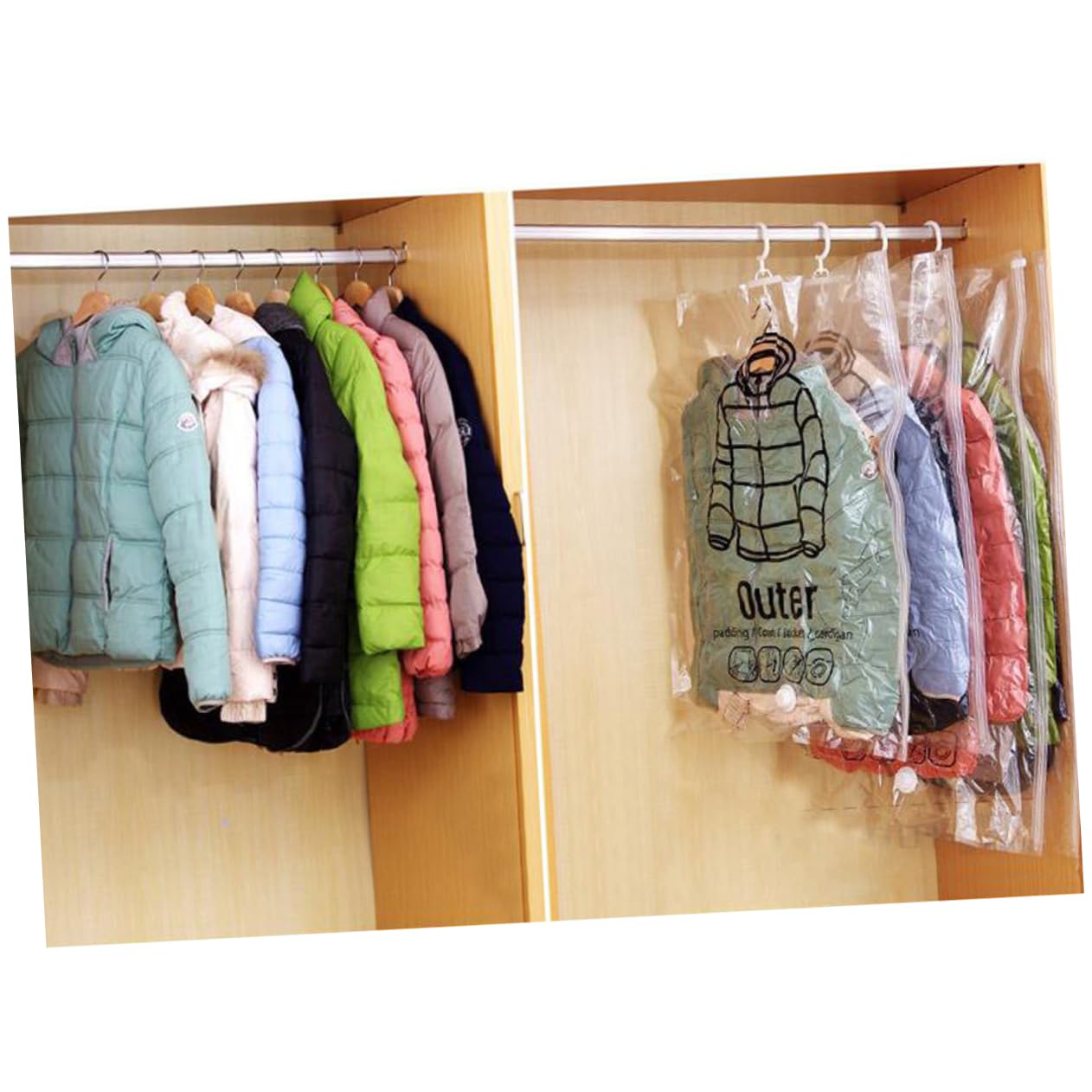 Bolsas organizadoras para Viajes Bolsas de Almacenamiento para Viajes Bolsa de Almacenamiento Transparente Ropa Cubierta Antipolvo Bolsa para Colgar Bolsa de vacío Bolsa de vacío