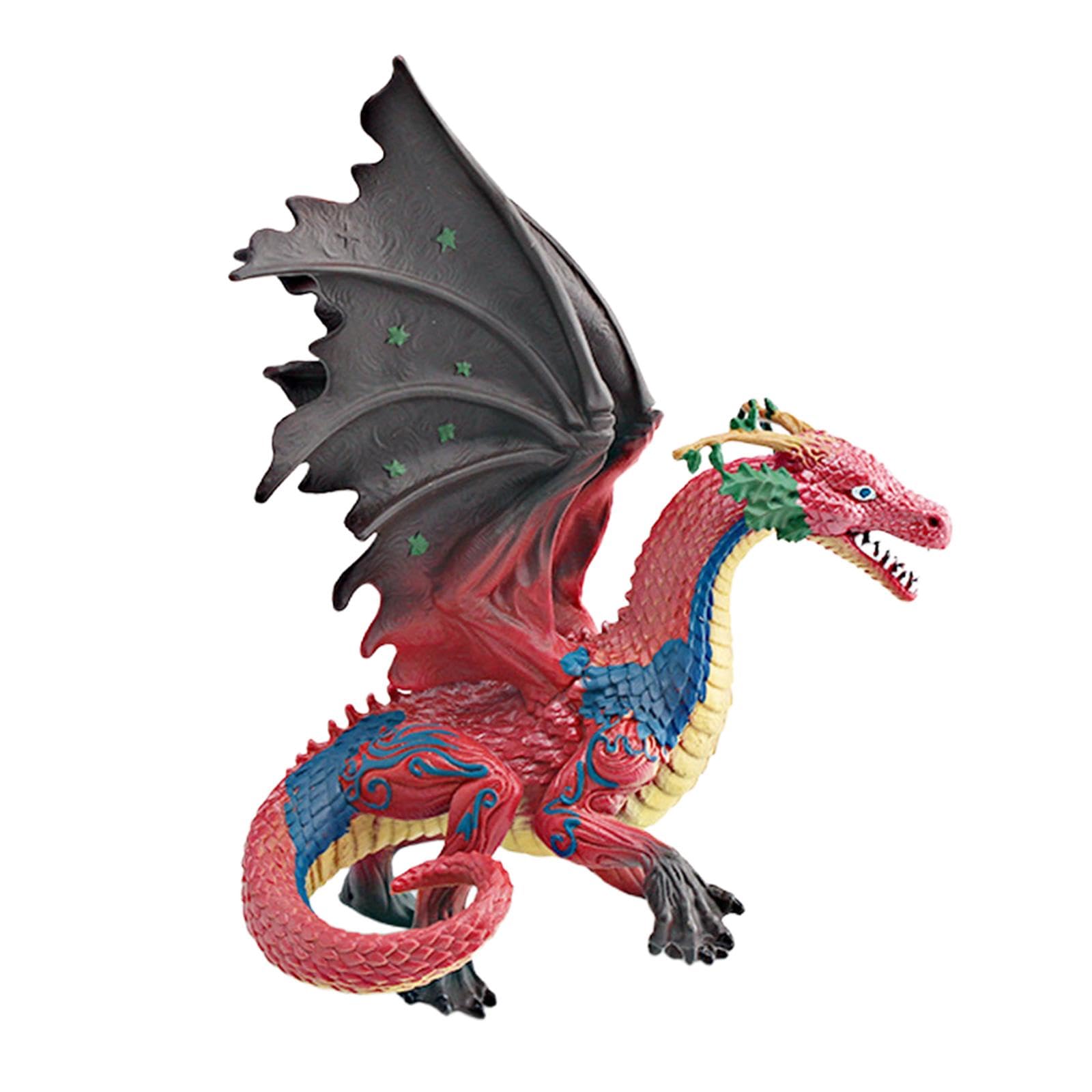 Statue de décoration dragon rouge pour bureau et salon - 8