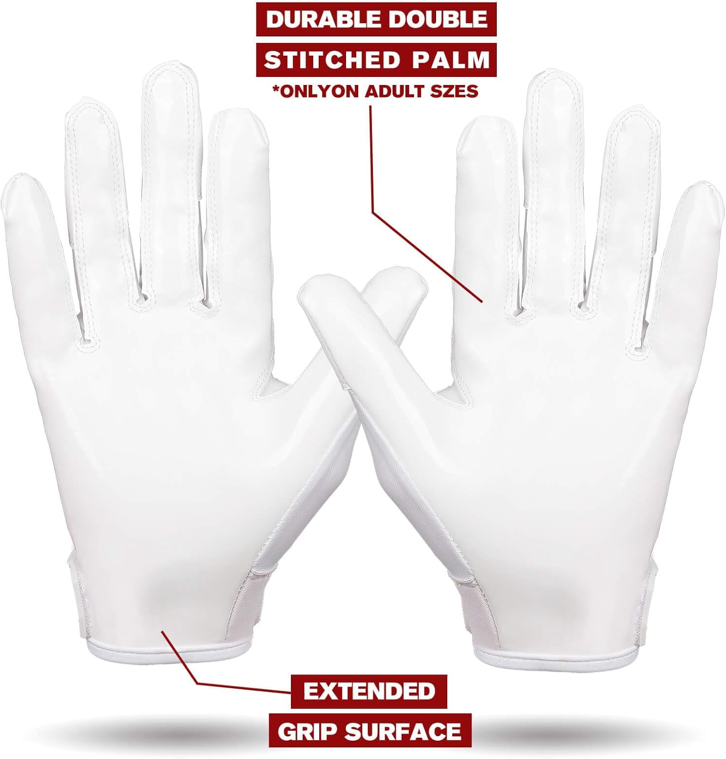 TUOY Men’s Football Gloves, T1 PRO Adult Size (a Pair) - Image 2