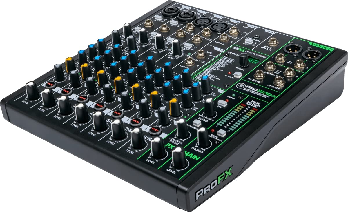 MACKIE Profx10V3 Mixer con Effetti Professionale a 10 Canali con USB