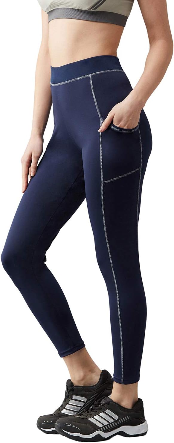 BLINKINWomen's Skinny Fit Mid Rise Leggings