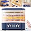 2025 New Digital Freeze Dryer Machine for Home - Compact Multi-Layer Food Dehydrator with Adjustable Temperature, Stylish Blue Design & Included PVC Gloves FruitMeatKitchen Appliance