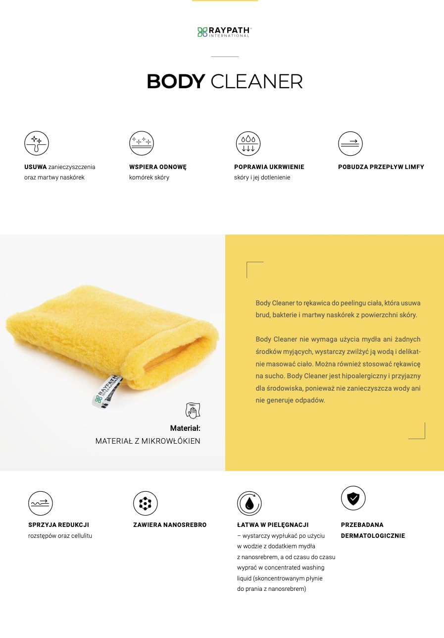 Prestige Cosmetics Plus zestaw – luksusowa, ekologiczna kolekcja do pielęgnacji skóry z rękawicami do twarzy, Face Glove, Face Cleaner, Body Cleaner, GoldenR