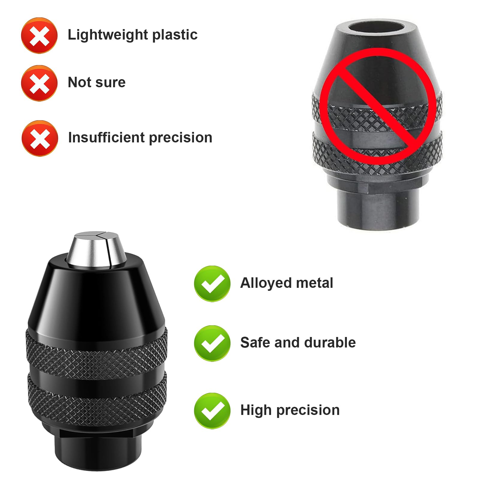 4486 Mandrino per Applicabile a per Dremel,mandrino sds,mandrino trapano mandrino per avvitatore mandrino a sgancio rapido per ricambio 1/32-1/8,mandrino a tre punte,accessori per trapano per