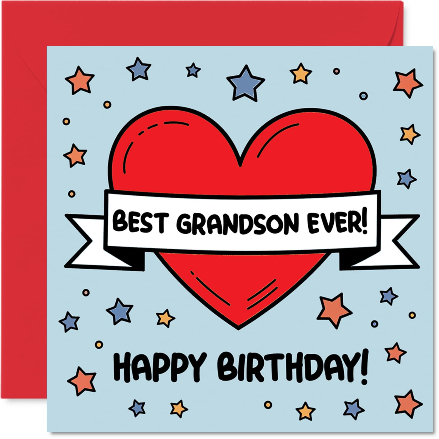 Heartfelt Birthday Card for Grandson, Big Love and Birthday Wishes
