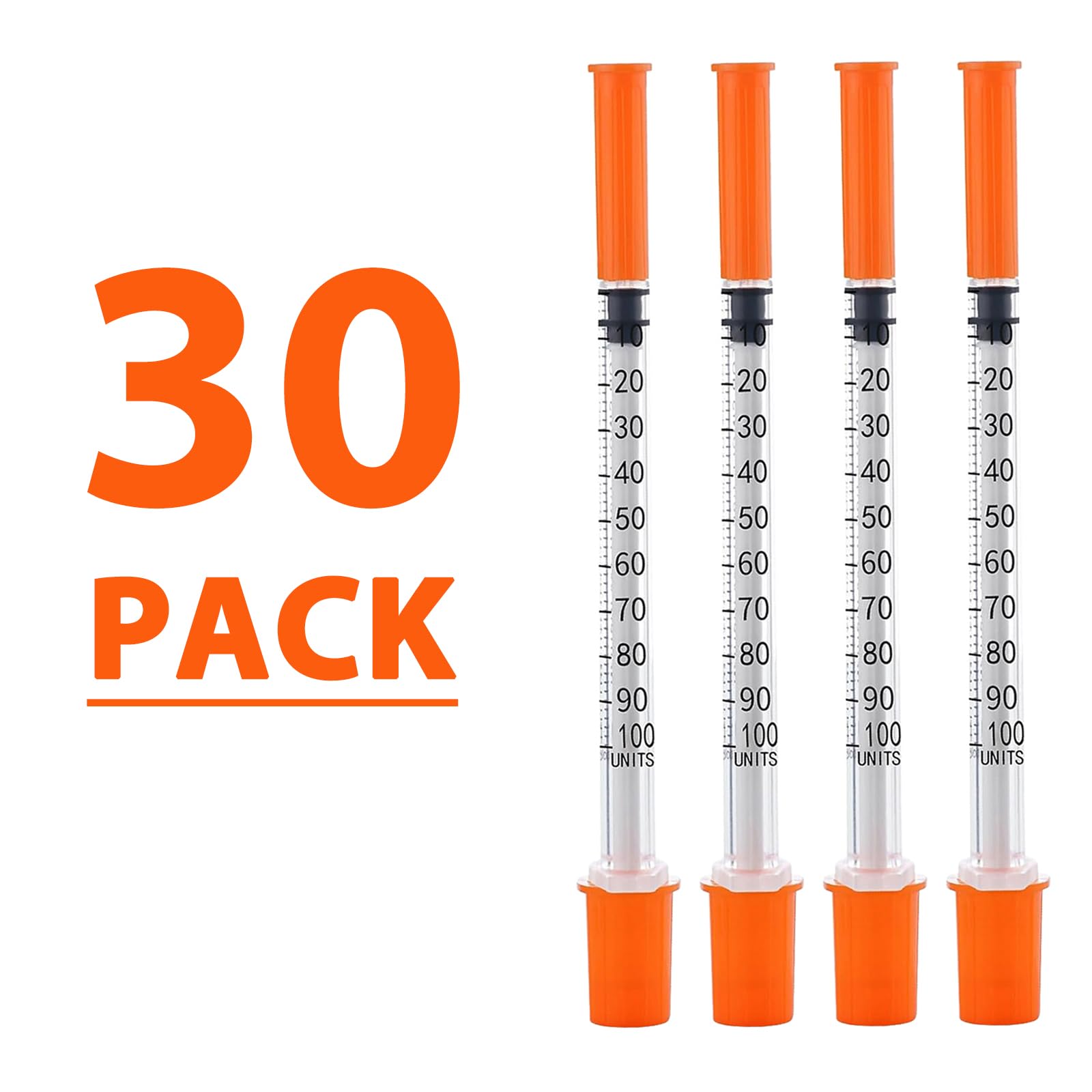1ML Syringe with 31G 5/16" Needle, 30PACK Individually Wrapped Lab Supplies (1CC 31G 5/16"-30PACK) — Amazon image 2