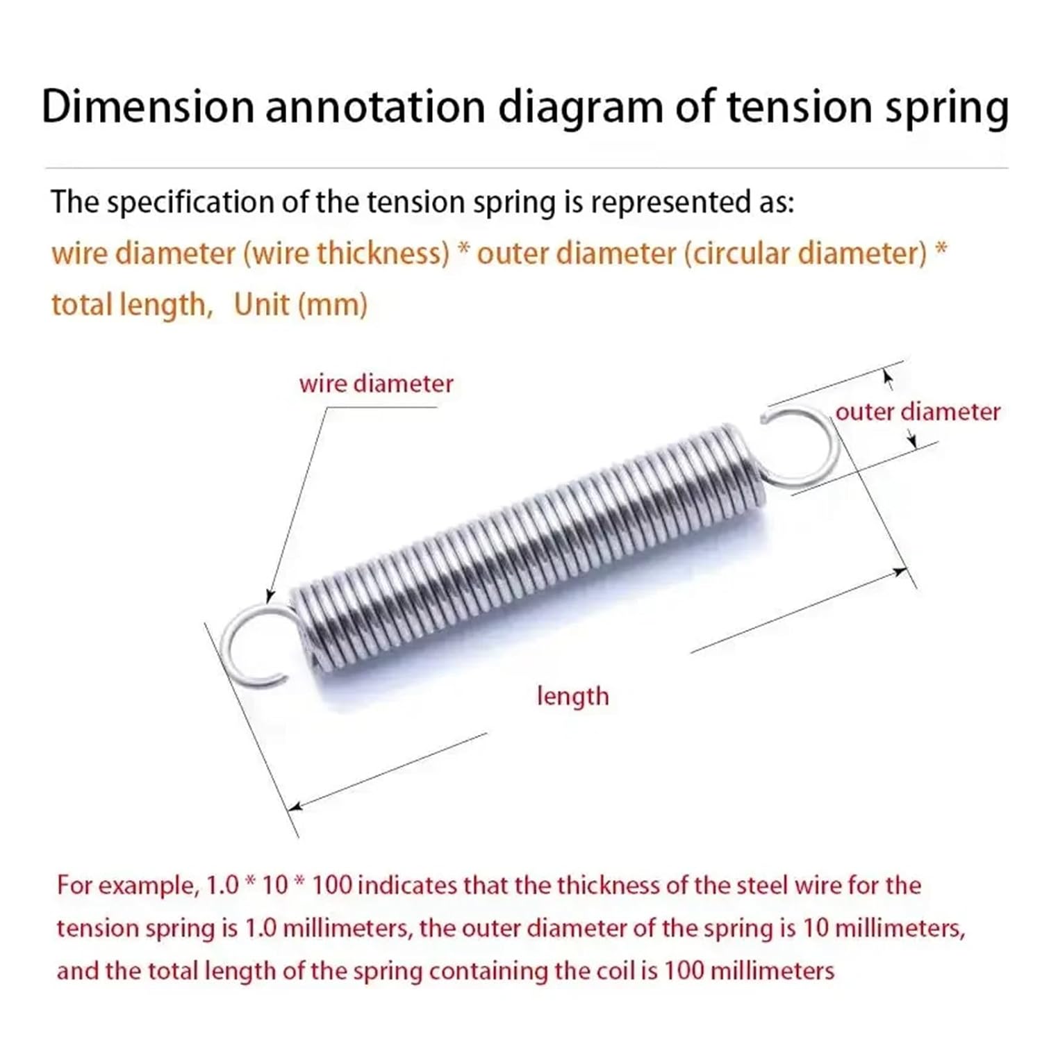 10/5Pcs Wire Diameter: 0.6/0.7mm, 304 Stainless Steel S-Hook Spiral Coil Tension Spring, Outer 5-8mm, Length: 20-120mm(35mm (10Pcs),6MM_0.7MM)