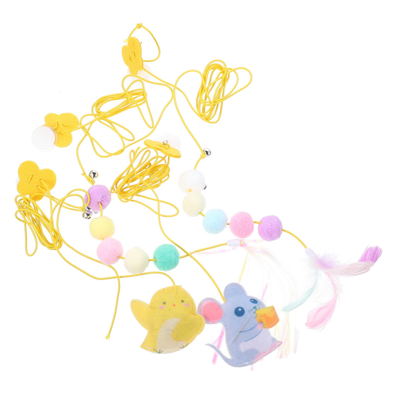 VANZACK 20stücke Katzen-spielzeugset Teiliges Türhängendes Kätzchen Spielzeug Selbstunterhaltungs-Rope Teaser Für Katzen Interaktives Katzenspielzeug Neugier Und Bewegung Sicher Und