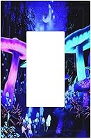 Vista 73 de Placa de pared de tortugas marinas, hierba oceánica, medusas, peces y algas marinas, placa de pared de doble palanca, cubierta de interruptor de luz