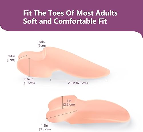 Miniatura 9 de Promifun Protector de cojín para juanetes, paquete de 10 almohadillas correctoras de juanetes con separador para dedo gordo del pie, protector de