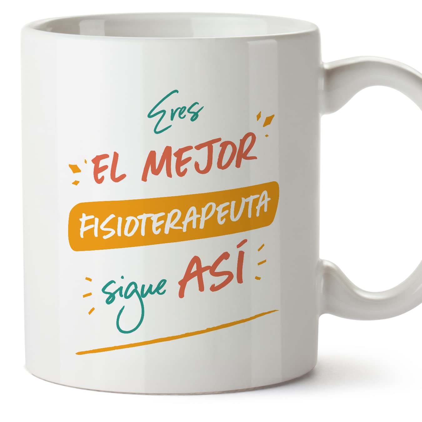 MUGFFINS Physiotherapist Man Mug - in Spanish - Eres el Mejor sigue así! - Funny Gift for Colleagues - Ceramic 11oz Mug
