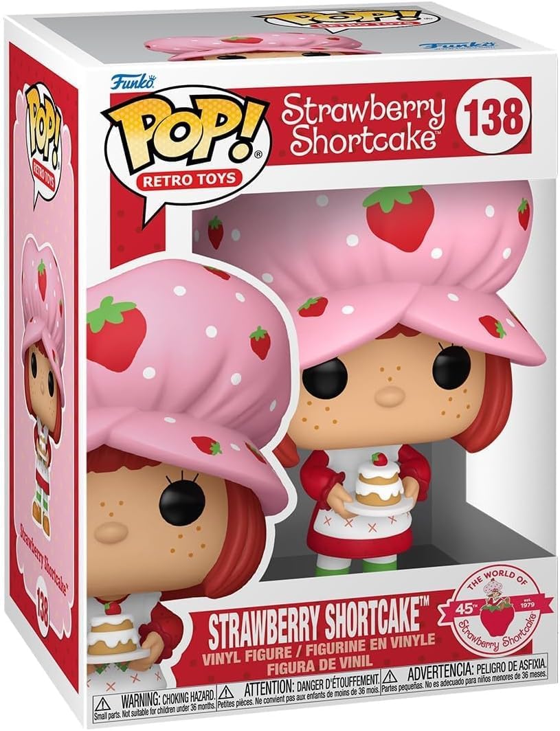 POP Retro Toys: Strawberry Shortcake - Strawberry Shortcake Funko Vinyl Figure (Bundled with Compatible Box Protector Case), Multicolored, 3.75 inches