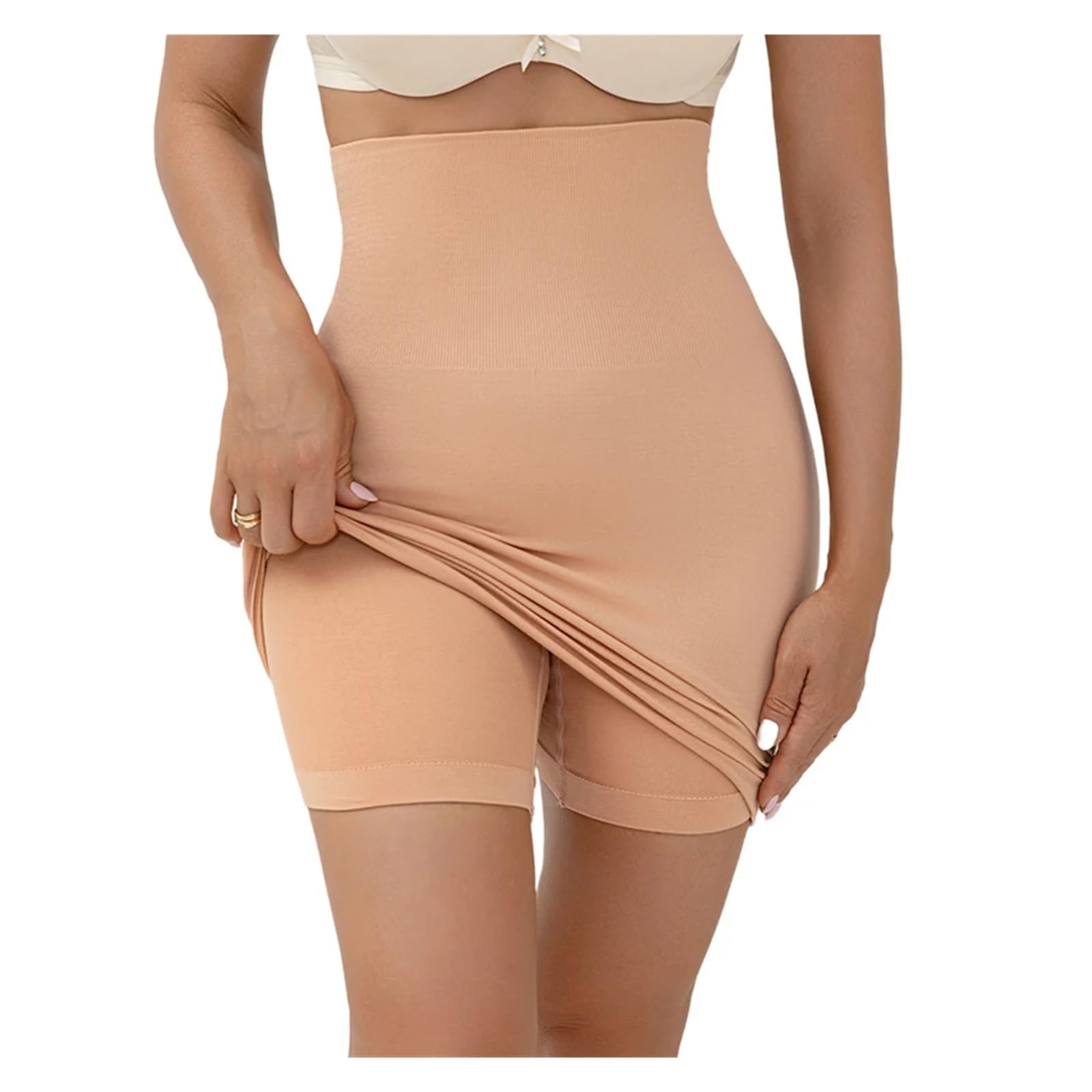 Vestido Moldeador de Cintura Alta, sin Costuras, 2 en 1, con Control Abdomen y Pantalones Cortos incorporados
