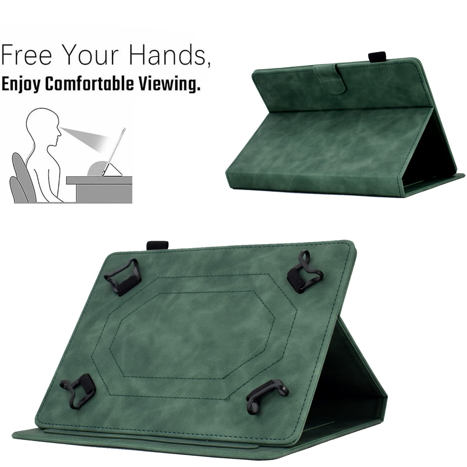 Cover bumper antishock universale con funzione supporto per Tablet da 8.9' a 12' - Rosa - Italiano
