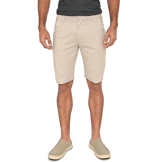 Bermuda Sarja Chino Masculina Passeio Volum 7764 Cor: Bege Claro