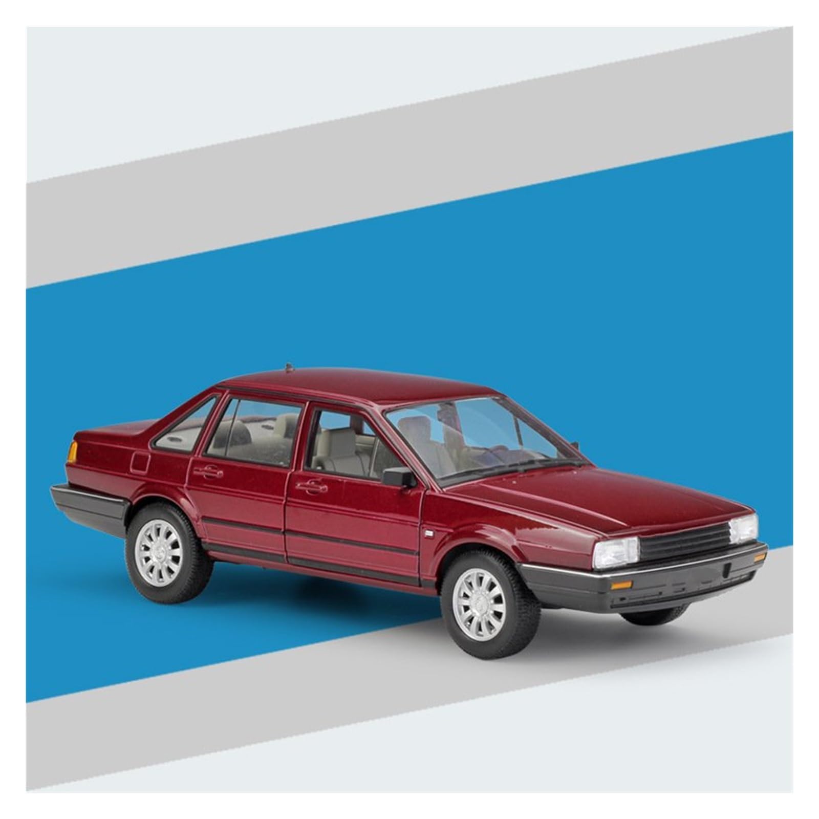 BANKOTO Diecast Car 1:24 For VW For Santana Diecast Metal Alloy Car Model Collection Collectible(Red)