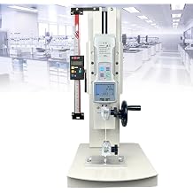 Digital Force Gauge, Manual Force Gauge Stand, with Scale, Hand Wheel Operated, with 5 Probe, Display Clear, for Tension and Compression Test 1000N