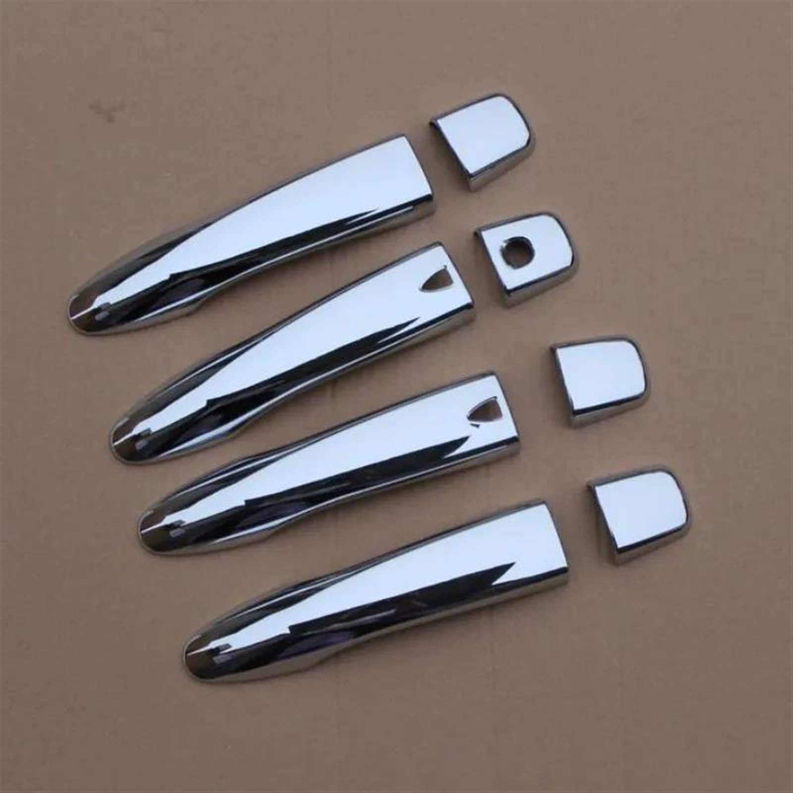 Noheeu Silver A Gloss Black Chrome Car Door Handle Cover Catch Cap Trim Molding Accessories For Nissan For Kicks 2016-2020 2021(Silver A)