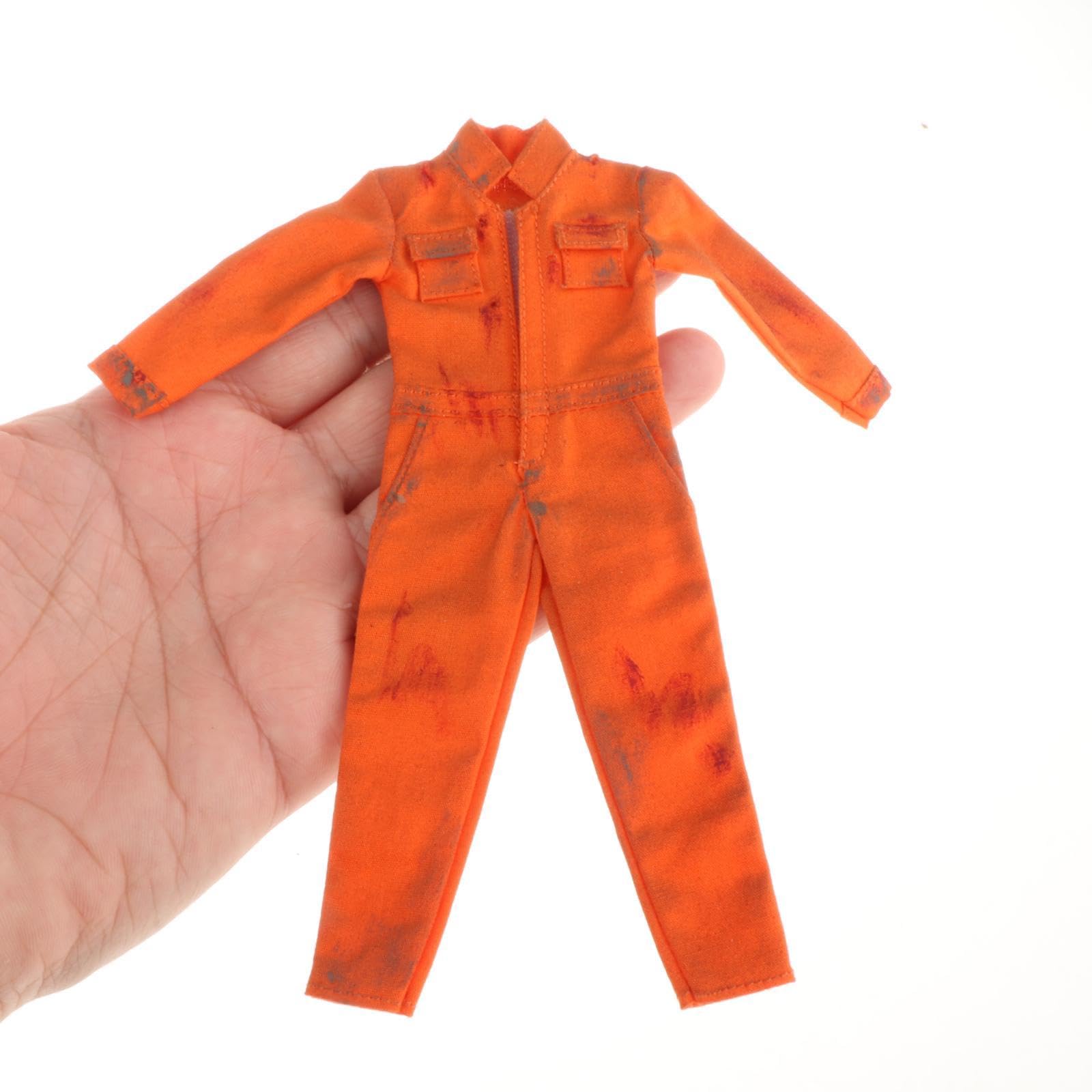 Ropa para Muñeco Masculina con Accesorios para Figuras de Acción de Escala 1/12 Vestimenta Jumpsuit Y para Muñeco BJD Confección Cuidadosa en, Amarillo