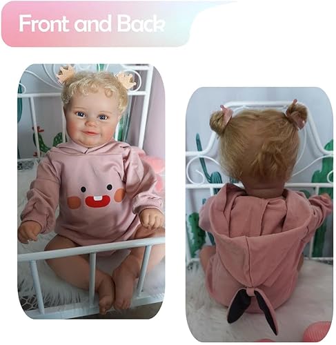 Miniatura 5 de iCradle Muñecas de bebé Reborn de 20 pulgadas, muñeca de bebé recién nacida realista Maddie con peso para niños a partir de 3 años