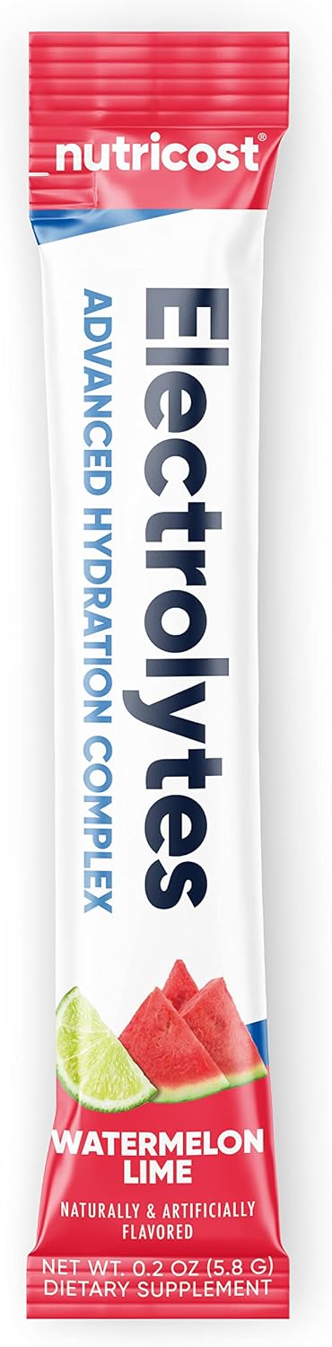 Nutricost Electrolytes Powder Hydration Packets (Watermelon Lime