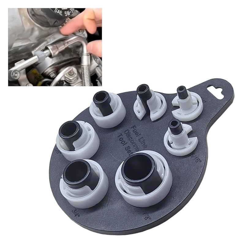 Kit BDZMC de ferramentas para desconectar linhas de ar-condicionado e combustível, 7 peças, preto e branco