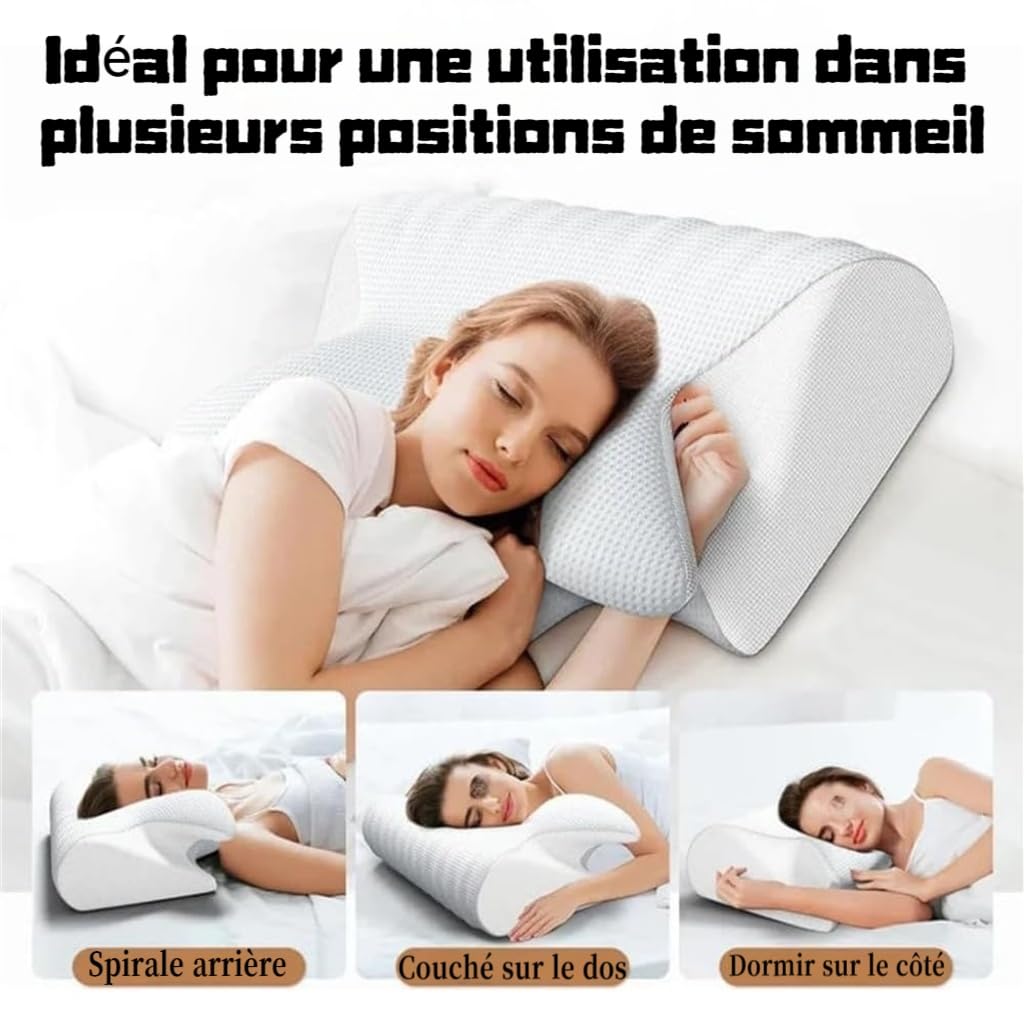 Cervimed Oreiller - Cervimed Ergonomic Medical Pillow, Oreiller Ergonomique Cervical, OrthopéDique Cervicales (Gris)